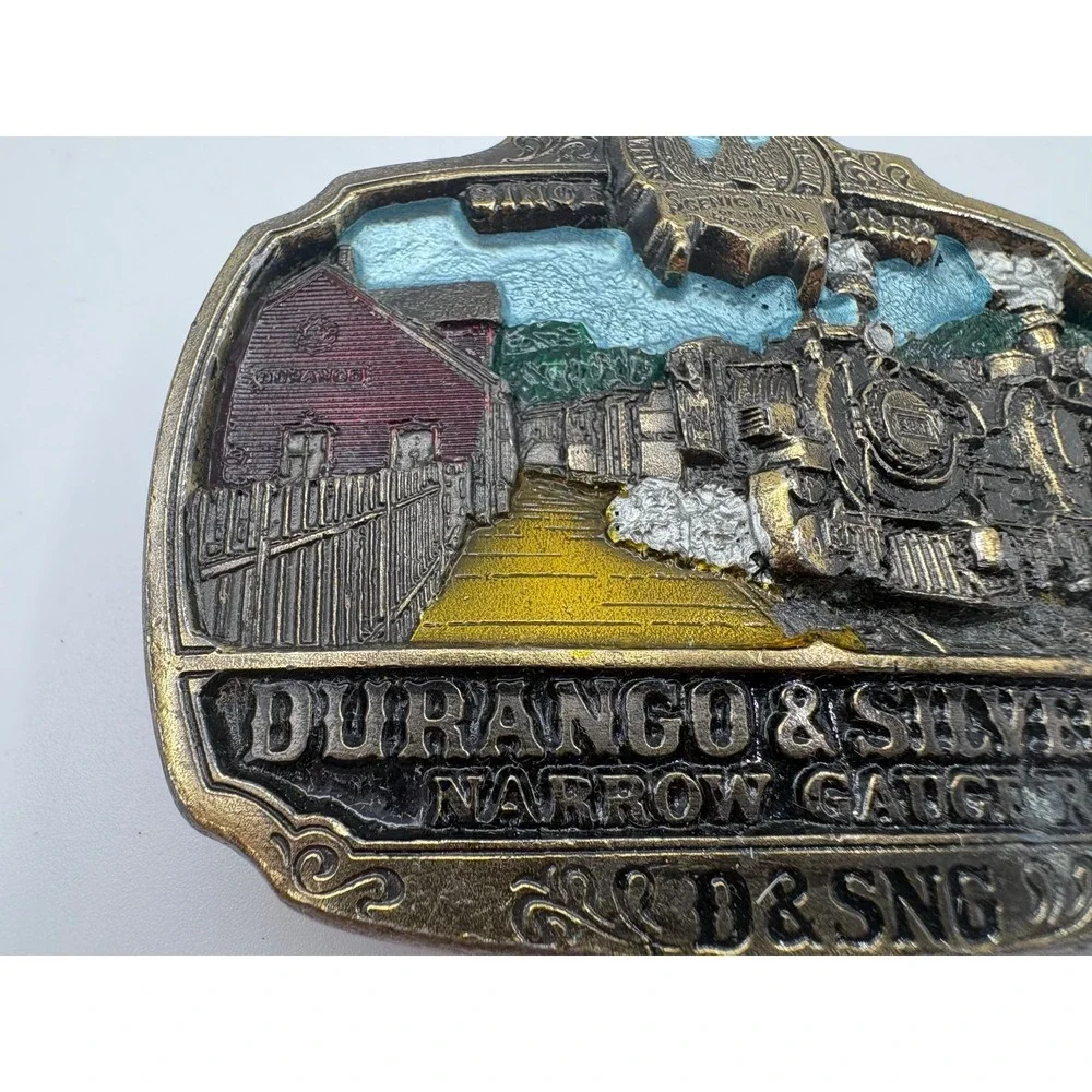 Vintage 1983 Durango & Silverton Narrow Gauge Railroad‎ Belt Buckle Limited #137